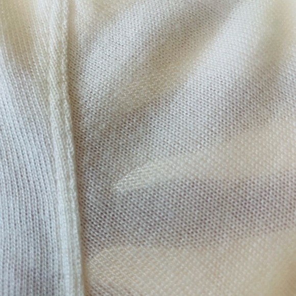 Alaïa VTG 90s Long Sleeve Knit Bodysuit, cream, high V neck, zip back, XS, EUC - Picture 13 of 14